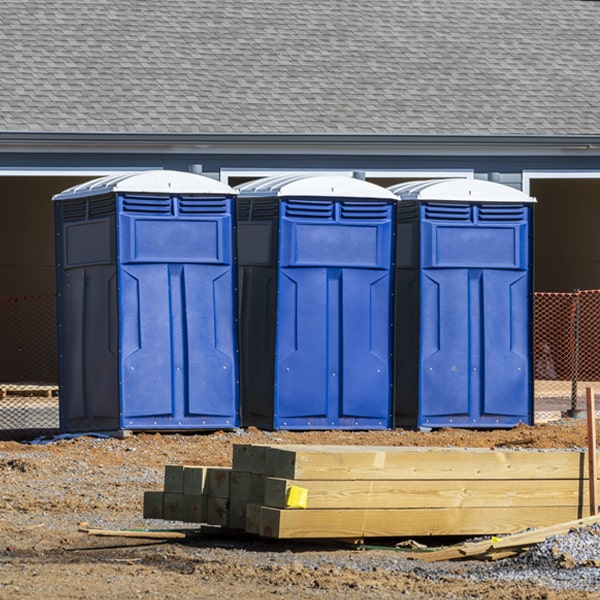 how often are the portable restrooms cleaned and serviced during a rental period in Burdell